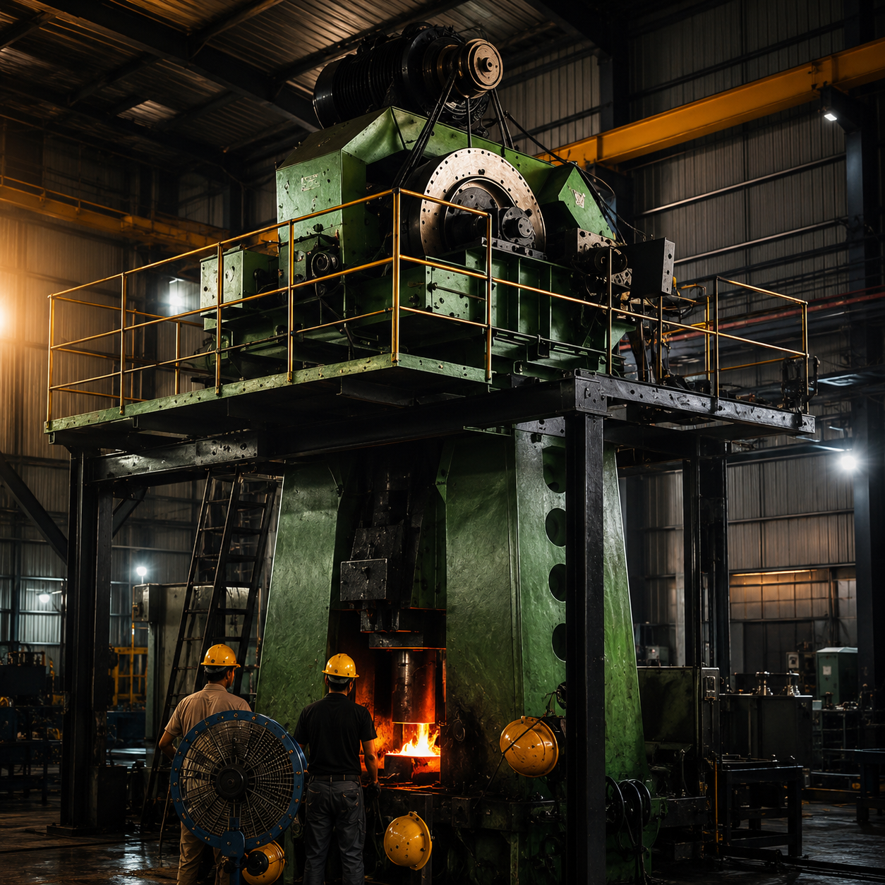 Forging press in operation at Tanay Auto Forge