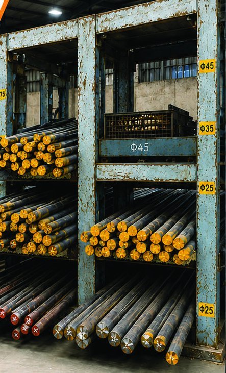 Raw material storage rack
