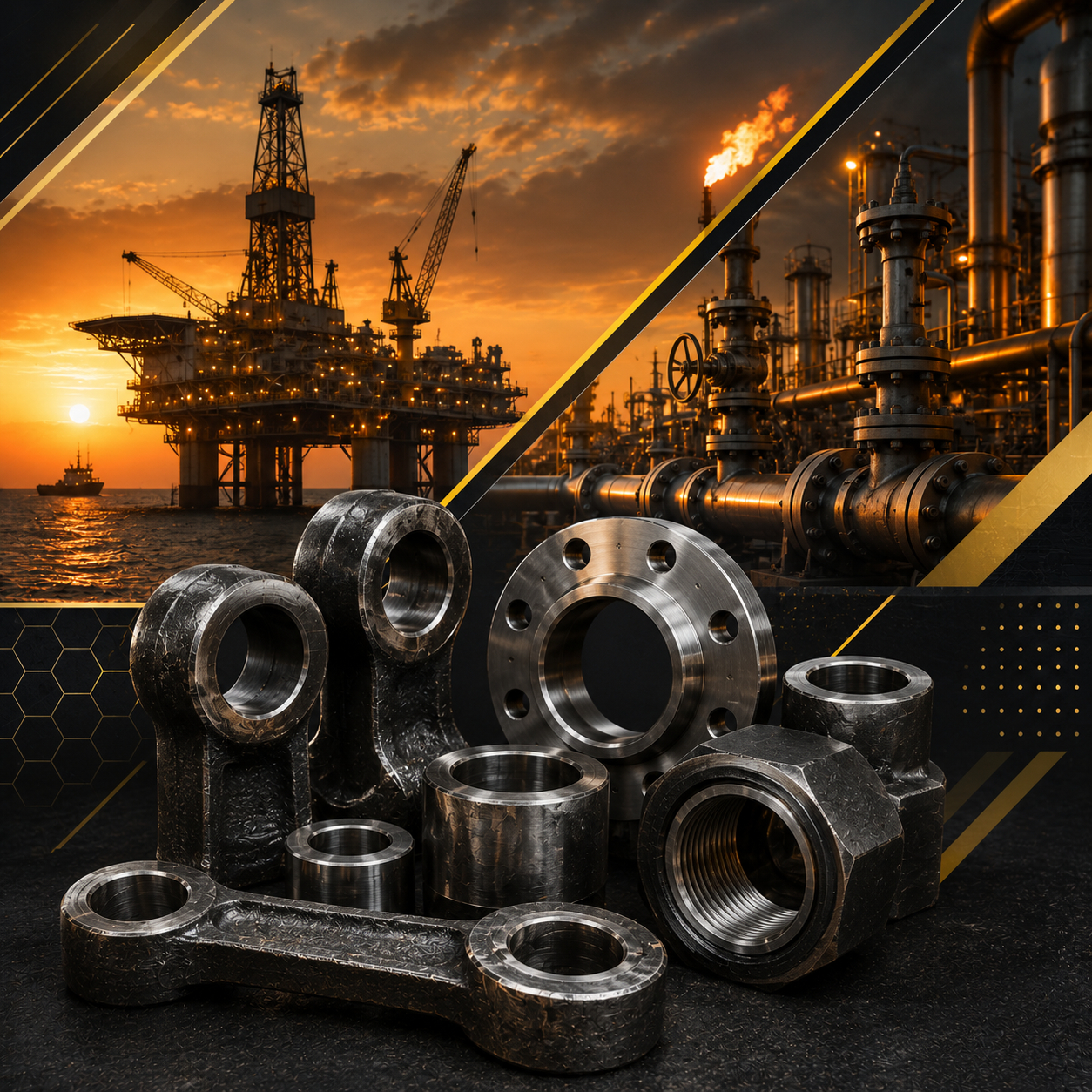 Oil and gas industrial components